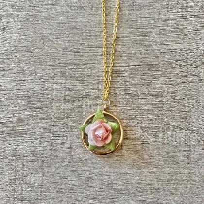 Resin Rose 18 Inch Necklace